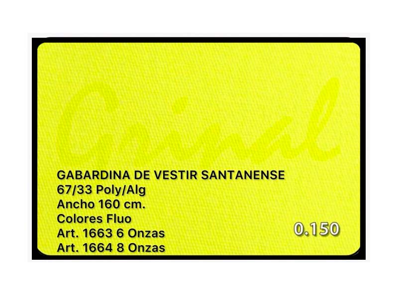 1663 – Gabardina Vestir 6 Oz Colores Flúo Base 67 – 33 Poly – Alg 1,60 De Ancho X 1 Mt