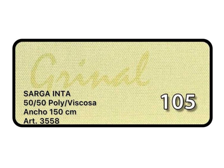 3558 – Sarga Inta Base 50 – 50 Poly – Viscosa  1,50 De Ancho X 1 Mt