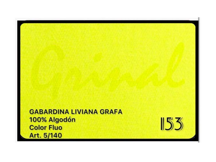 5/140 – Gabardina Liviana Grafa Fluo Base 100% Algodon 1,60 De Ancho X 1 Mt