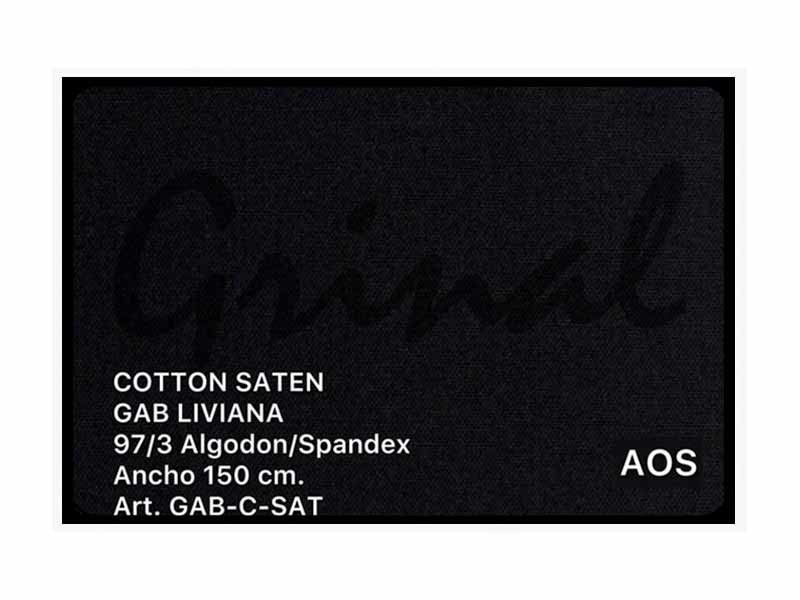 GAB-C-SAT – Cotton Saten Base 97 – 3 Alg – Spandex 1,50 De Ancho X 1 Mt