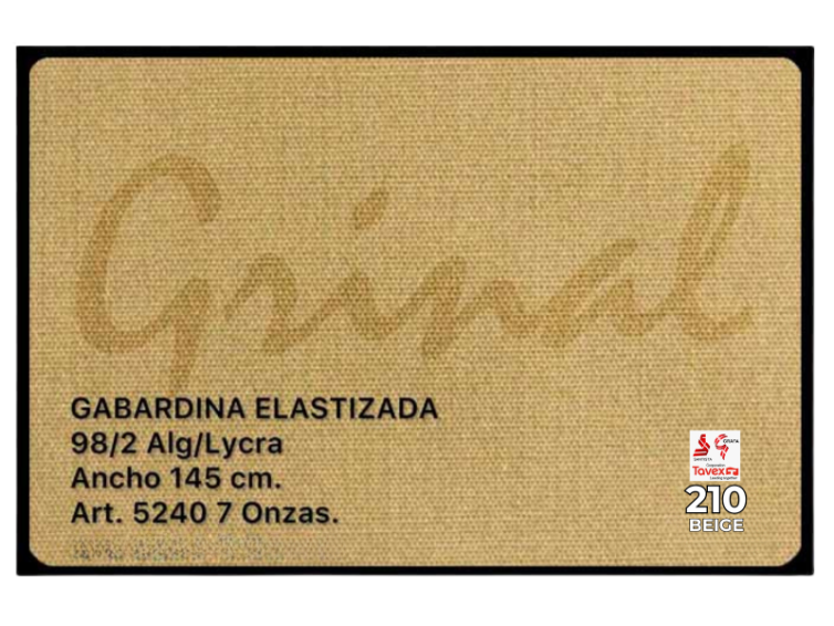 5240 – GAB ELAST 7 Oz Base 98%/2% – Alg/Lycra 1,45 De Ancho X 1 Mt